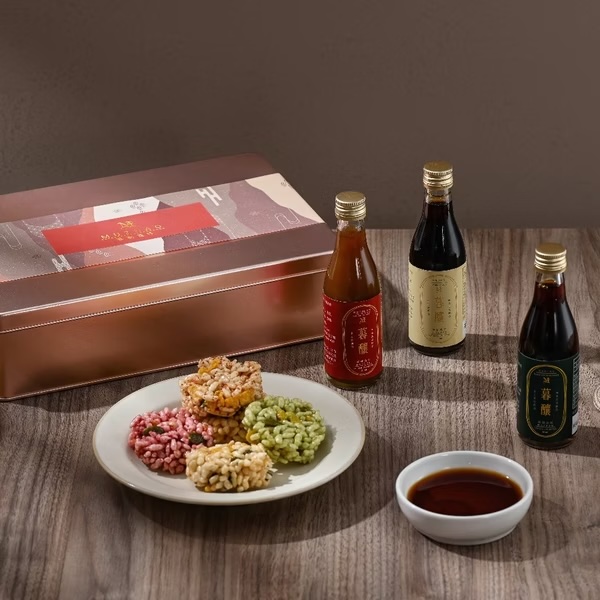 過年禮盒推薦＿【暮朝食粹】小暮釀手作醬油醬香米餅玫瑰金禮盒
