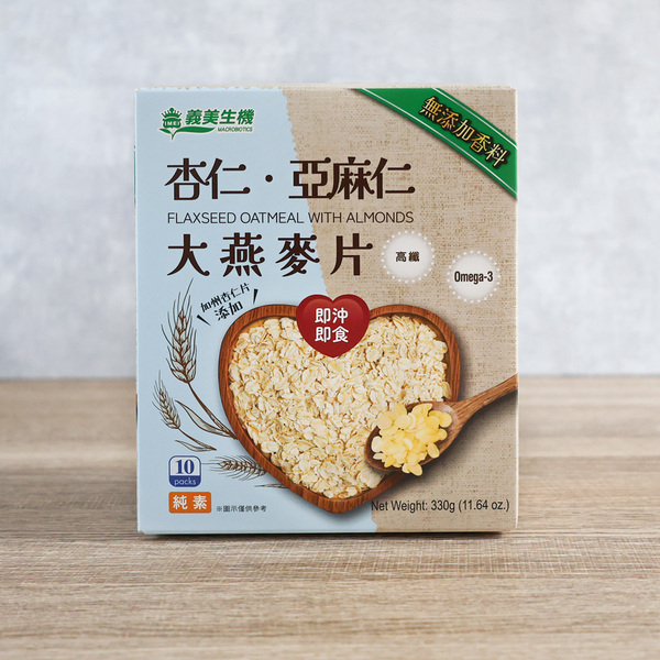 燕麥片推薦_【義美生機】杏仁亞麻仁大燕麥片