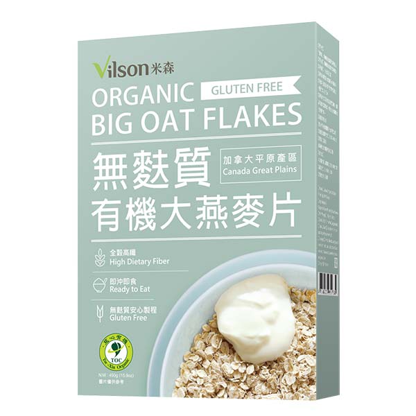 燕麥片推薦_【米森 vilson】有機無麩質大燕麥片