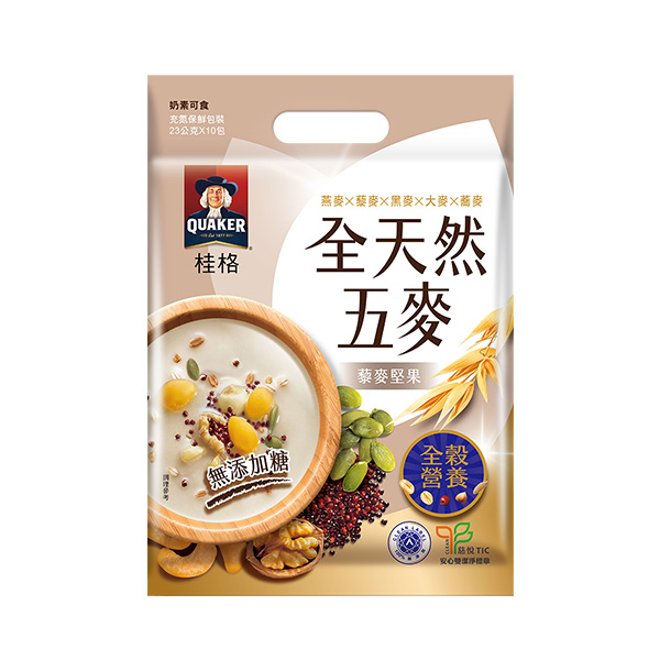 燕麥片推薦_【桂格】全天然五麥藜麥堅果