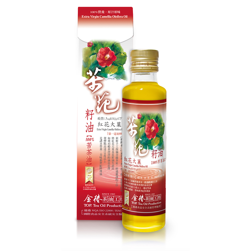 苦茶油推薦＿【金椿茶油工坊】 紅花大菓茶花籽油