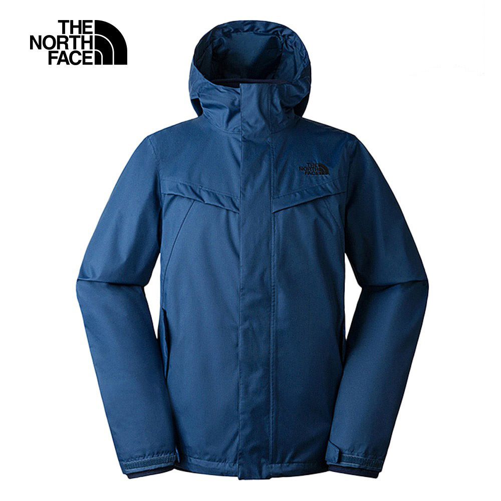 防風外套推薦＿【The North Face】藍色防水透氣連帽三合一外套